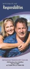 Cover of a patient responsibilities brochure featuring a smiling couple embracing.